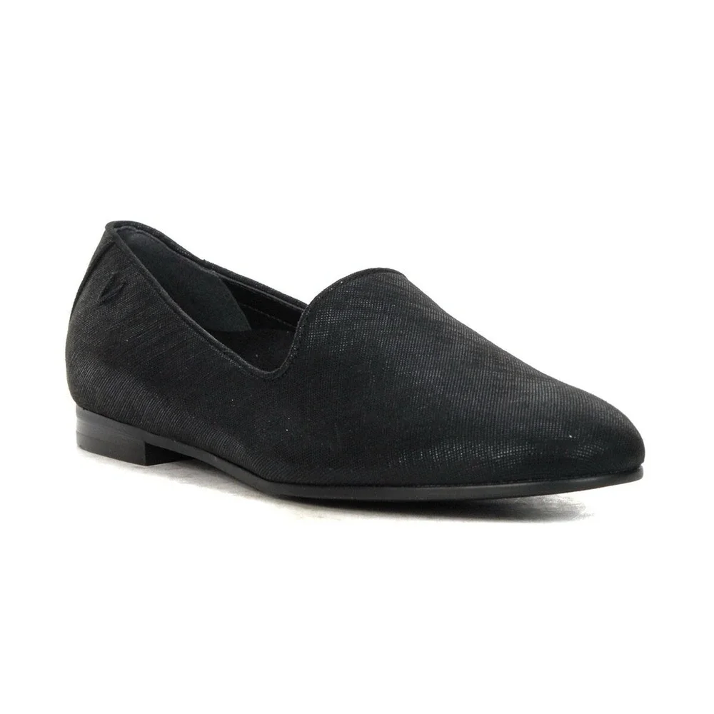 Vionic Willa II Loafer Shoe Size 8 Black Shimmer Slip On Flats Comfort Support